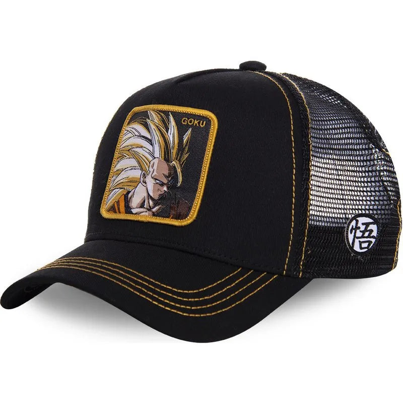 High Quality Dragon Ball Styles Anime Son Goku Cotton New Baseball Cap Men Women Hip Hop Dad Adjustable Mesh Hat Trucker Hat