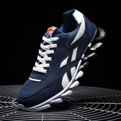 Brand Trend størrelse 46 47 48 slidstærke fitness-sneakers til mænd med støddæmpning, tyk sål og åndbare udendørs løbesko til mænd