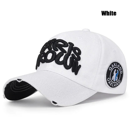 Mode, friluftsliv, sport, basebollkeps, unisex för män och kvinnor, universell bokstavsbroderi, justerbar snapback-keps