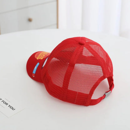 Lightning McQueen baseball cap with high-quality print suitable for men women and students versatile summer sun protection cap