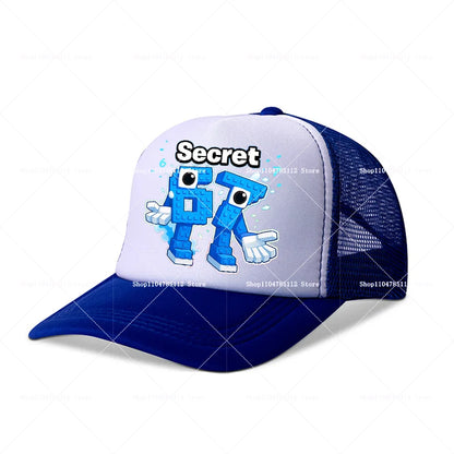 Steal A Brainrot Baseball Cap 67 Six Seven Cartoon Anime A-Z Letter Hat Boys Girls Adjustable Sport Fashion Adult Headwear Gift