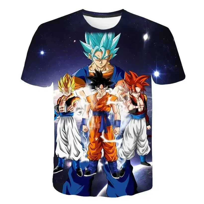 2024 New Fashion Dragon Ball 3D T-shirt Summer Short Sleeve O-Neck Goku Vegeta Men's Casual Shirt Boys' Produit gaming premium Fraquane