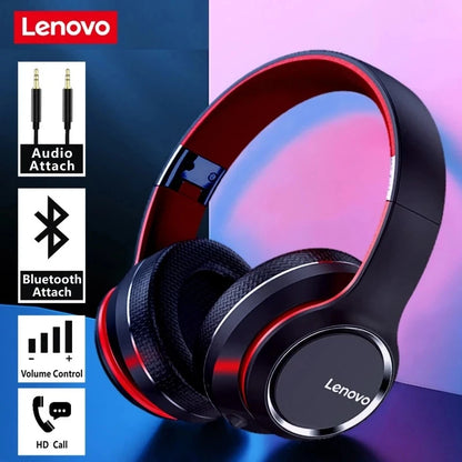 Lenovo HD200 Bluetooth Wireless Headphones – Noise Cancelling Over-Ear Gaming Headset with HiFi Stereo Sound & Microphone