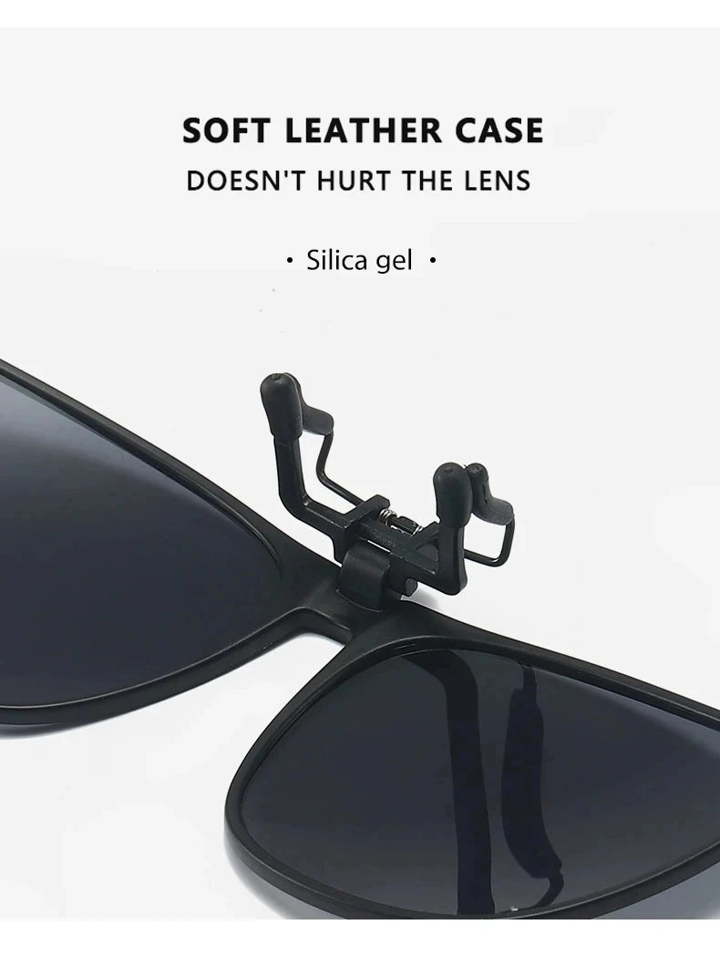 Polarized Rimless Men Clip On Sunglasse Glasses Narrow Clip-on Lenses Women Anti-glare Sunglasses UV400 Goggles New In