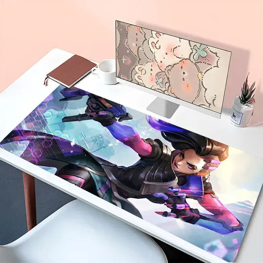 Podloga za miš za prijenosno računalo, anime podloga za miš, uredski dodaci, podloga za PC tipkovnicu, gumena podloga za šalicu, mekana podloga za miš, velika podloga za stol Overwatch Sombra