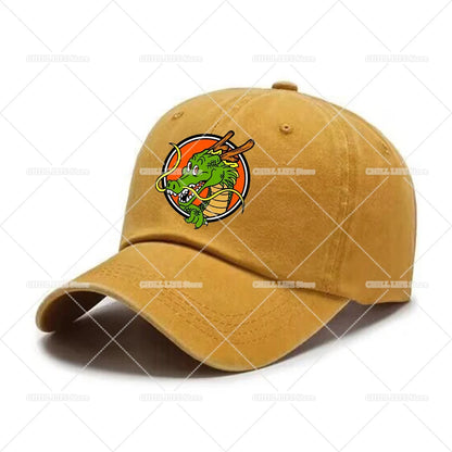 Anime Dragons Ball Men Washed Baseball Cap Son Goku Adults Retro Peaked Cap Outdoor Sport Hip-hop Dad Hat Unisex Mesh Sunhat