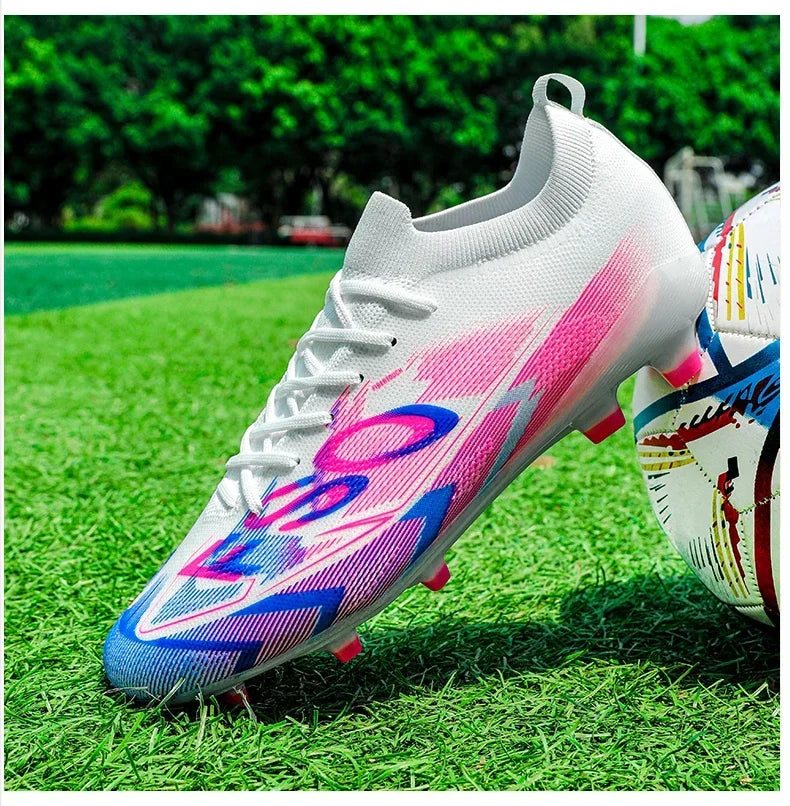 Nouvelles chaussures de football pour hommes, chaussures d'entraînement, crampons longs antidérapants FG, chaussures de football ultralégères, crampons d'extérieur, livraison directe