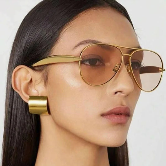 High-end Quality Metal Sunglasses - Fashionable, Retro Pilot-style Sunglasses - Uv-protective Sun Glasses - 7508
