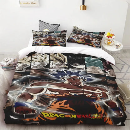 Povlečení s povlakem na přikrývku Goku Dragon Ball pro teenagery a děti, chlapce – nejlepší dárek, dekorace do ložnice Queen King