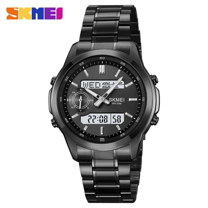 SKMEI 2284 Business Men's Electronic Multifunctional Dual Display Sports Waterproof Luminous Luxury Watch Digital Watch Reloj