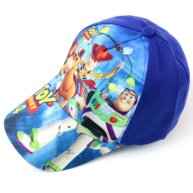 Disney Toy Story Cars Mickey Mouse Polycotton Baseball Cap Boy Girl Animation Figure Cartoon Printed Peaked Cap Birthday Gifts