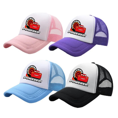 Anime Cars Lightning McQueen Cartoon Figure Print Fashion Baseball Cap Girls Boys Summer Casual Adjustable Sun Hat Birthday Gift