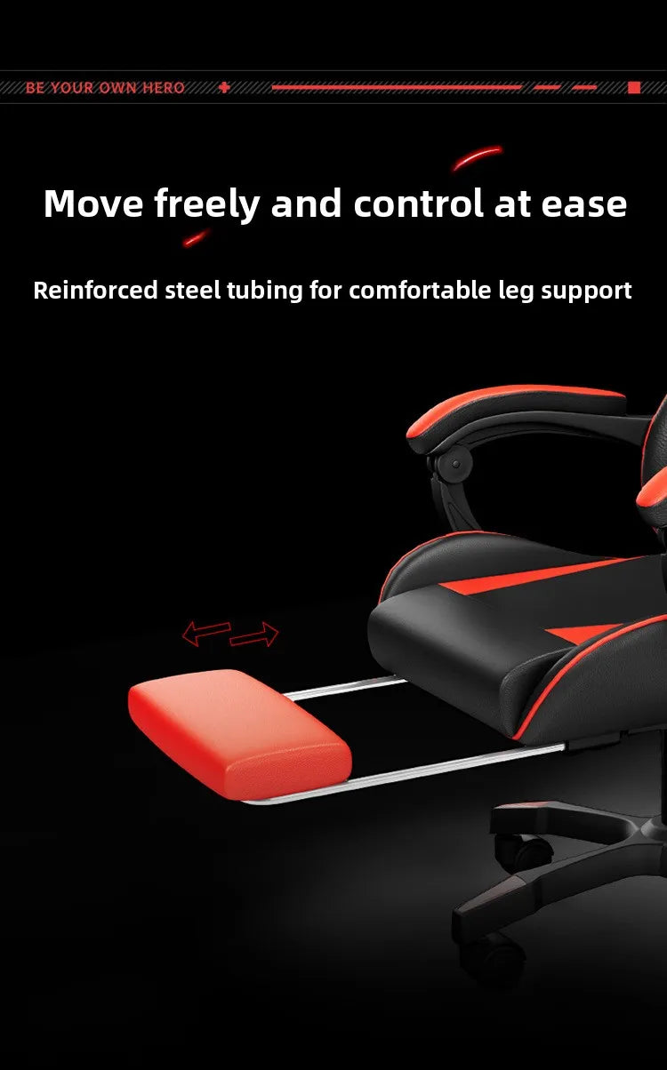 Ergonomikus gaming szék számítógépasztalhoz, dönthető otthoni irodai gaming szék háttámasszal hosszabb játékmenetekhez