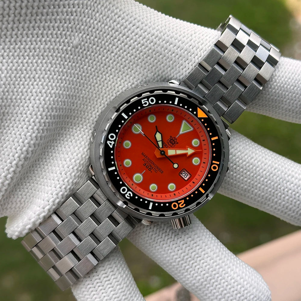 2025 Tuna Can Classic Watch For Men STEELDIVE SD1975C Super Luminous Ceramic Bezel 300M Waterproof NH35 Movement Dive Wristwatch