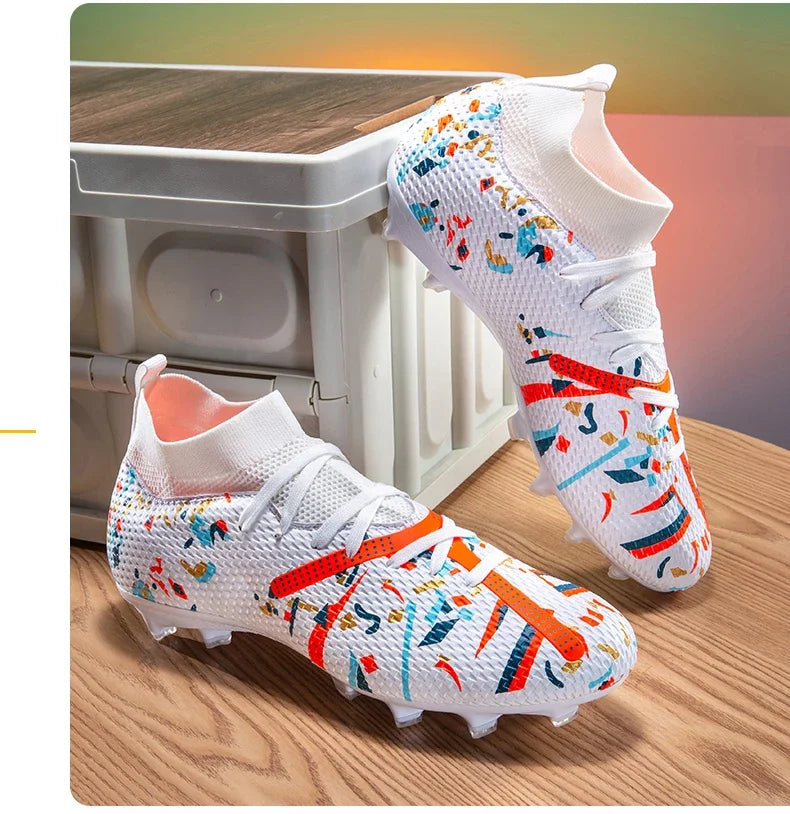 Nouvelles chaussures de football pour hommes, chaussures de sport professionnelles pour l'extérieur, antidérapantes, chaussures d'entraînement, baskets, chaussures de football pour terrain gazonné, ultralégères, unisex