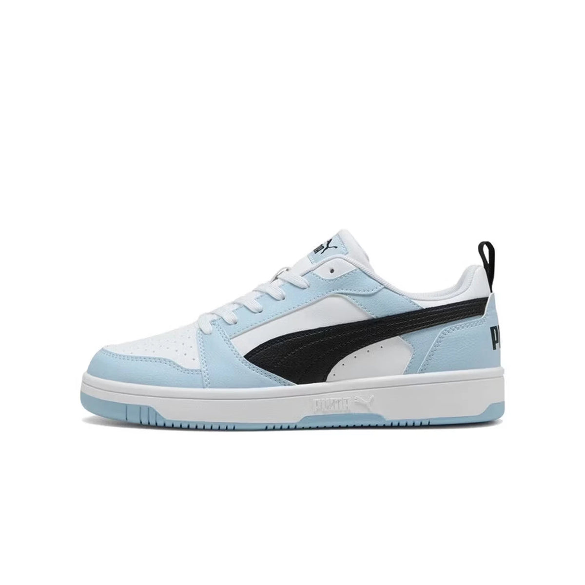 Puma Rebound V6 : baskets basses haut de gamme, élégantes, polyvalentes, amortissantes, légères, pour hommes et femmes – noir 392328-01