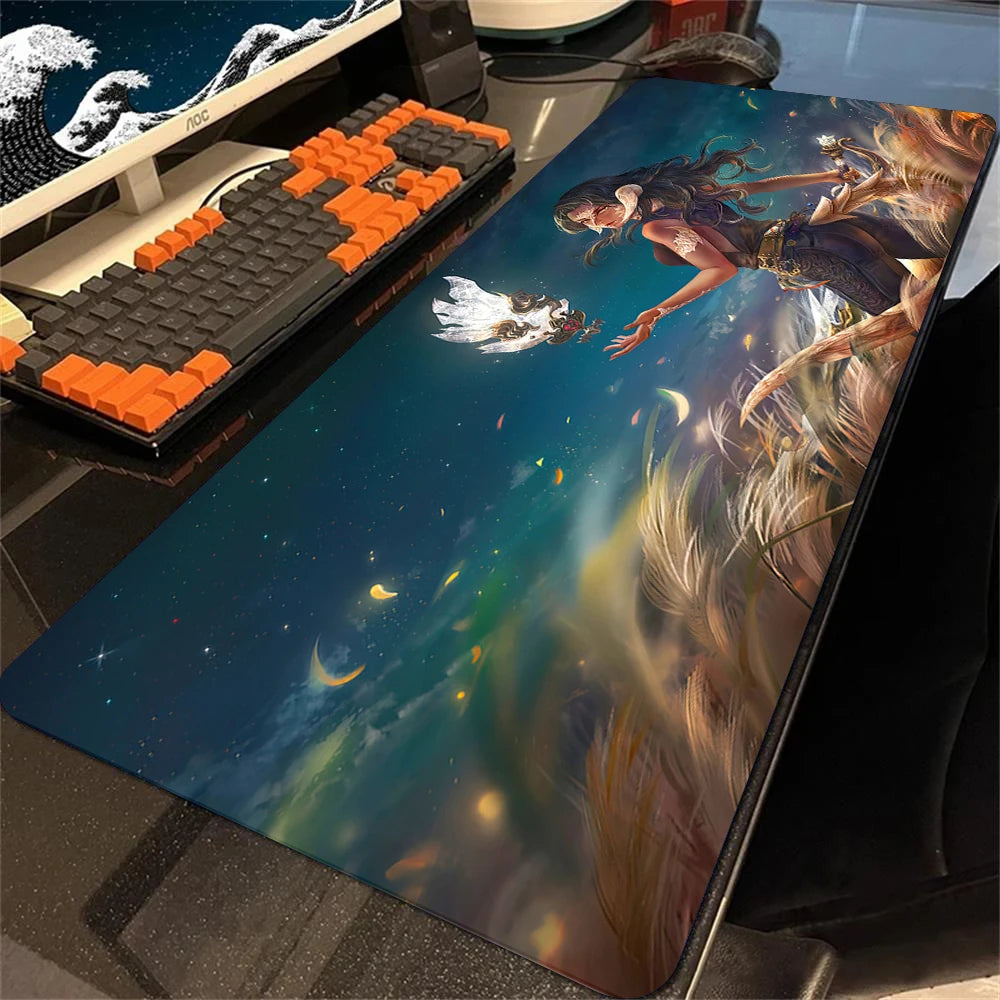 Mousepad Final Fantasy Mouse Pad Gamer Office Accessories for Big Desk Mat Gaming Keyboard Mats Xxl Large Mause Carpet 900x400mm