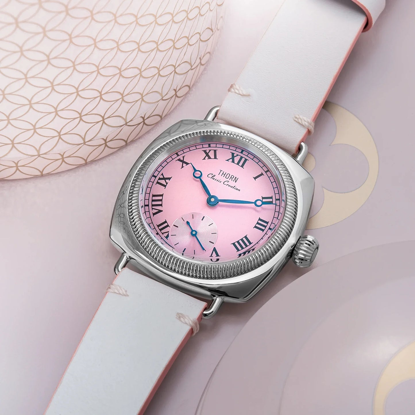 THORN T002 Watch Tribute to Classic Oyster Style Antique Pillow Shaped Watch, Retro Watch, Men's and Women's Couple Watches