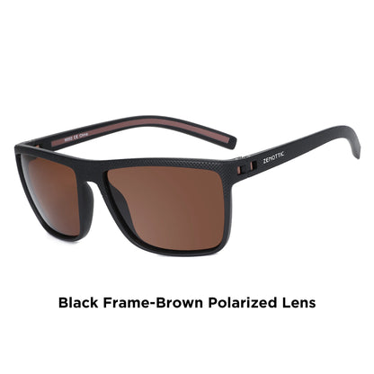 ZENOTTIC Polarized Sunglasses for Men Lightweight TR90 Frame UV400 Protection Square Sun Glasses