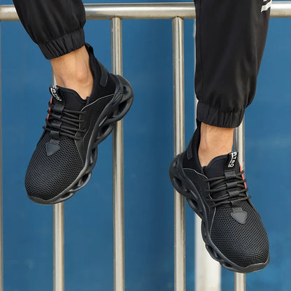 Chaussures de sécurité de travail pour hommes, baskets de travail légères et indestructibles, chaussures de sécurité à bout en acier, bottes de protection de sécurité, chaussures de toiture