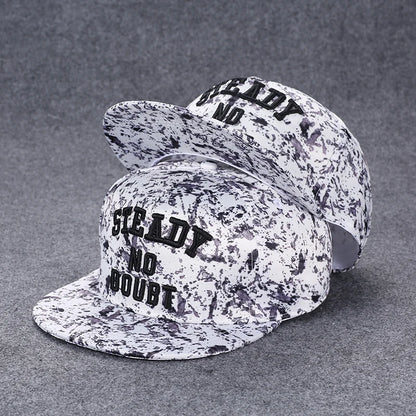 Men's Letter Embroidery All-match Flat Brim Baseball Cap Ladies Summer Hip Hop Hats Outdoor Shade Adjustable Casual Peaked Caps