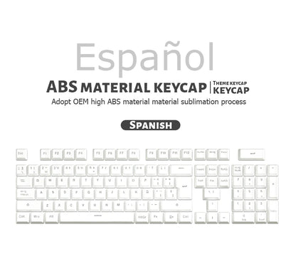 104 Keys Korean French Russian Spanish German Backlit Keycaps For Mx Switch Mechanical Keyboard OEM Profile ABS Key Caps DIY