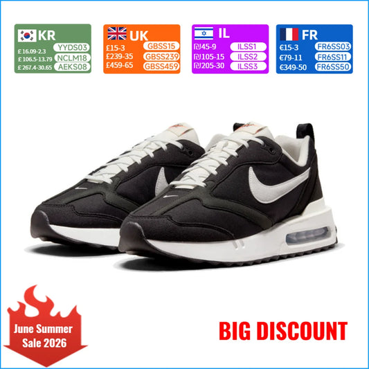 Nike Air Max Dawn – antypoślizgowe, wytrzymałe buty sportowe z amortyzacją. Wygodne i stylowe klasyczne niskie trampki DJ3624-001