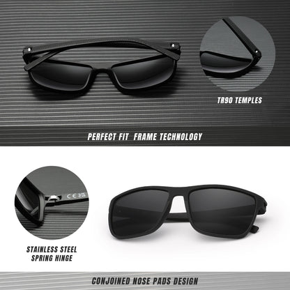 KINGSEVEN Fashion Polarized Sunglasses For Men UV400 Glasses  Rectangle Eyewear Fishing Driving Glasses Holiday