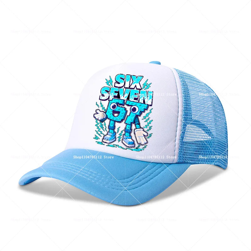 Steal A Brainrot Baseball Cap 67 Six Seven Cartoon Anime A-Z Letter Hat Boys Girls Adjustable Sport Fashion Adult Headwear Gift