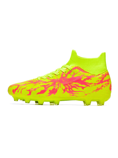 Chaussures de football pour hommes et femmes, crampons AG/FG, crampons longs en TPU stables, chaussures de football pour terrain en herbe, tige en PU de qualité supérieure, chaussures d'entraînement