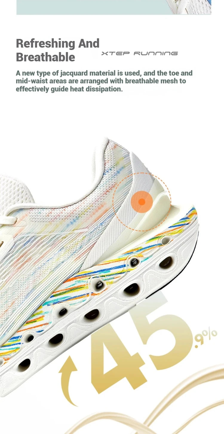 Xtep Reactive Coil 11.0 — męskie buty do biegania, letnie buty sportowe z amortyzacją wstrząsów i miękkim odbiciem, sneakersy 976219110026