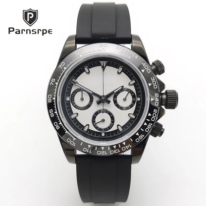 39mm Watch Quartz for Men Luxury Chronograph Fashion Sapphire Trendy Stylish Sports Mens Steel Band Wrist Watches