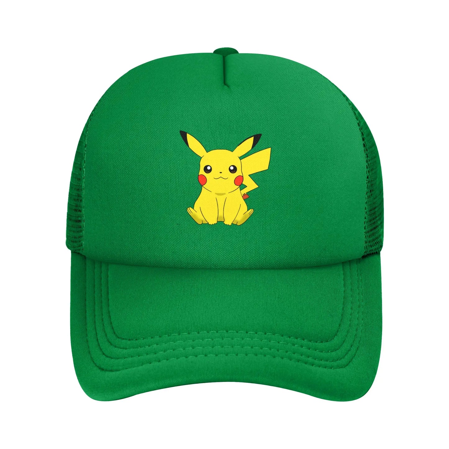 Pikachu Pokemoned  Anime Trucker Hats Unisex  Hats Trucker Hat Racing Cap Adjustable Polyester Mesh Baseball Caps Summer
