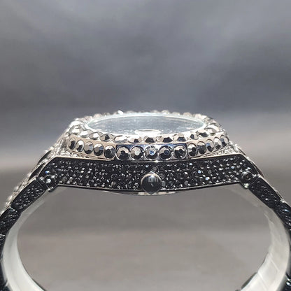 Droshipping Quartz Watches For Men Octagonal Case Luxury Diamond Men's Watch With Big Zircon Bezel Fashion Hip Hop Hand Clock