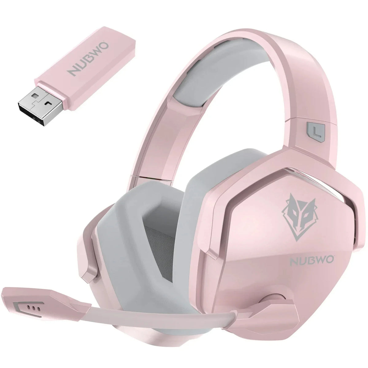 Casque de jeu sans fil NUBWO G06 avec microphone pour PS5, PS4, PC, mobile, commutateur, casque de jeu double Bluetooth 5.3 2,4 GHz
