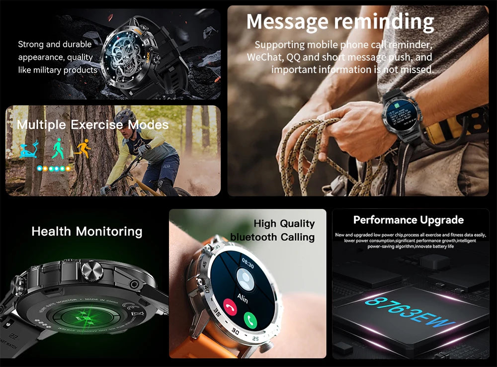MEVADEN Steel 1.39 inch Men Luxury Smart Watch Bluetooth Call Sport Fitness Tracker Health Monitor Smartwatch for Male MD52