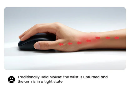 Trådløs mus Bluetooth 5.0 2.4G ergonomisk 4000DPI med 6 lydløse knapper til MacBook, tablet, bærbare computere, computer og PC