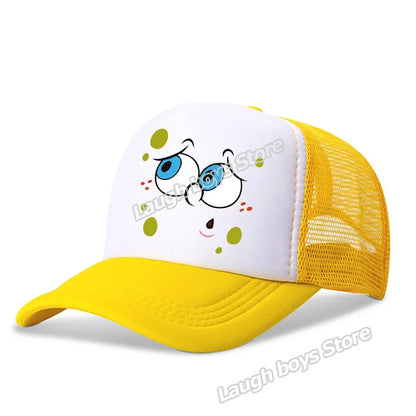 SpongeBobs SquarePants Casual Polyester Sun Hat Truck Driver Baseball Cap Universal Kid Peripheral Adult Anime Adjustable Sunhat