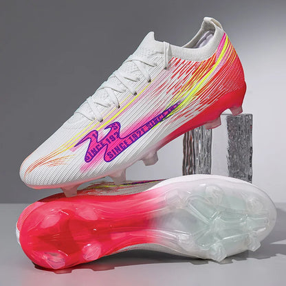 Chaussures de football pour adolescents, adultes, hommes et femmes, crampons universels TF FG tout terrain, chaussures de football avec clous de sol