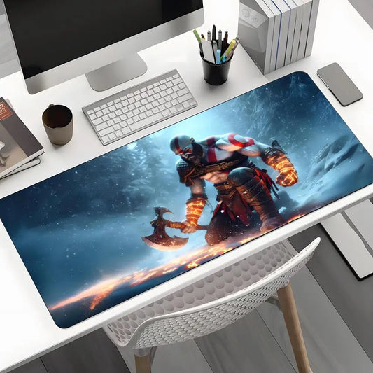 Game God Of War Mouse Pad Rubber Antislip Keyboard Pad 40x90cm Mousepad Gaming Accessories XXL Office Computer Mat
