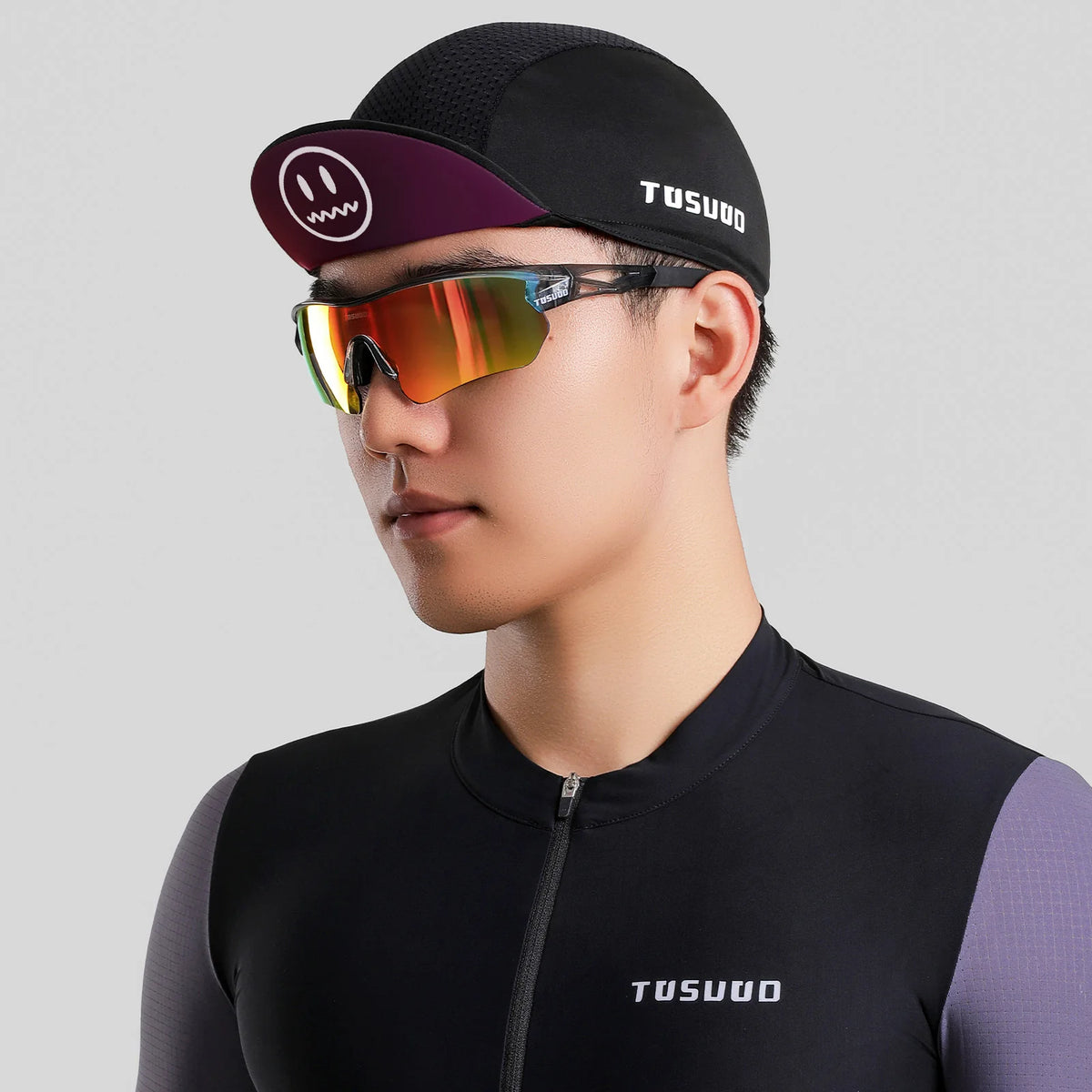 TOSUOD cykelkeps – andningsbar solskyddsprodukt – snabbtorkande – hög elasticitet – personlig keps – unisex – sporttillbehör för utomhusbruk