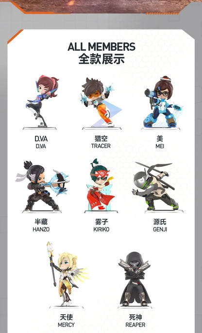 POP MART Overwatch Play of The Game Series Original Blind Box Surprise Mystery Box Cute Anime Action Figure Ornaments Figurines
