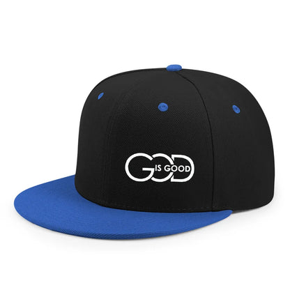 Unisex adjustable baseball cap street flat brim hat printed GOD IS GOOD casual headwear men and women fashion breathable outdoor
