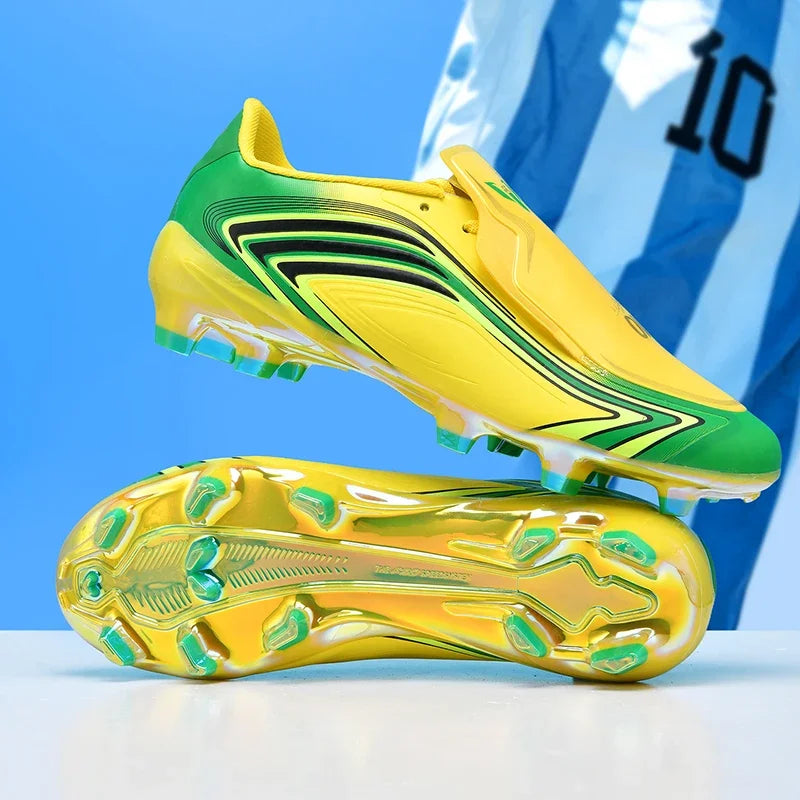 Nouvelles chaussures de football pour hommes, baskets de futsal, crampons de haute qualité, antidérapantes, chaussures de football d'intérieur, pour terrain synthétique, best-seller, montantes, pour extérieur