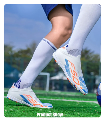 New Men’s Soccer Shoes Grass Football Boots Ultralight Sport Comfortable Indoor Cleats Non-Slip FG Turf Futsal Adult Non-Slip