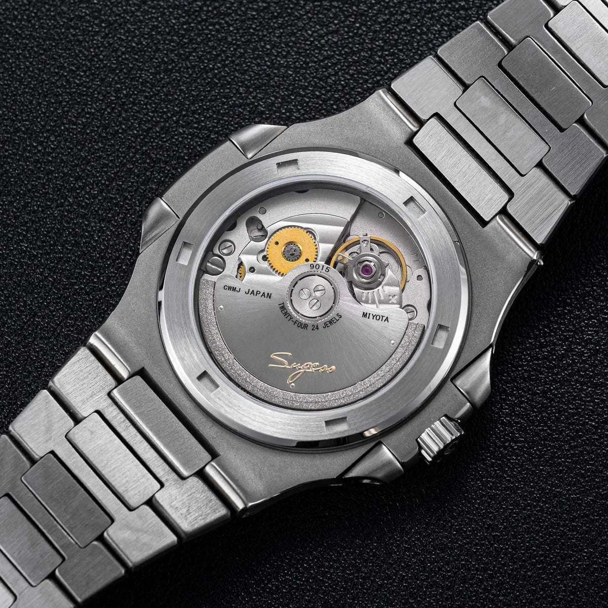 Sugess Men's Watch Automatic Mechanical Wristwatch Miyota 9015 Movement MOP Dial Luminous Waterproof 5bar Bracelet Luxury S466
