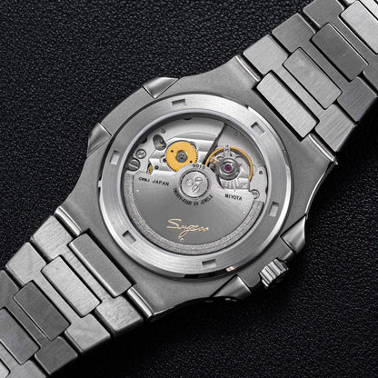Sugess Men's Watch Automatic Mechanical Wristwatch Miyota 9015 Movement MOP Dial Luminous Waterproof 5bar Bracelet Luxury S466