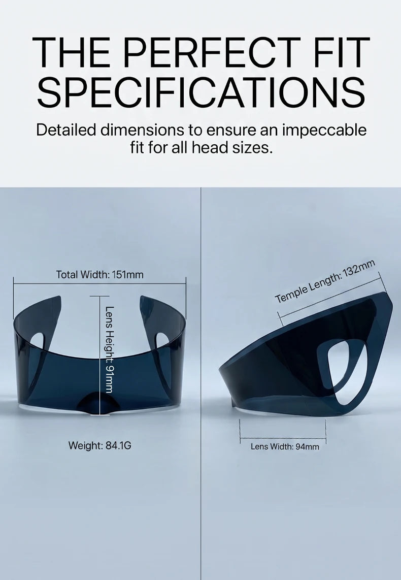 Oversized One-Piece Shield Punk Sunglasses Women 2026 Luxury Brand Sports Rimless Windproof Mask Sun Glasses Wrap Around Eyewear
