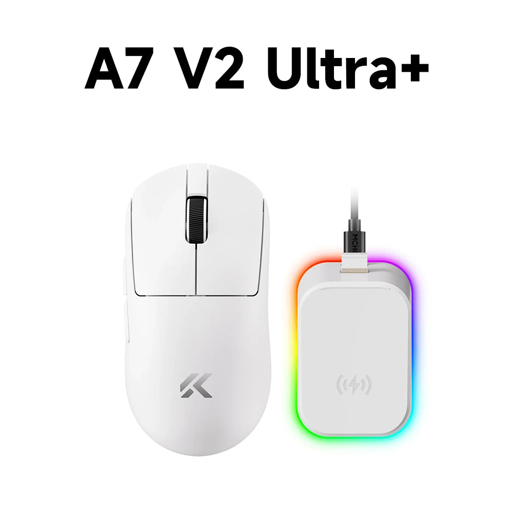 MCHOSE A7 V2 Ελαφρύ ασύρματο gaming ποντίκι με διπλό polling rate 8,000Hz, PAW3950 TI, για gaming, esports και γραφείο