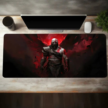 Game God Of War Kratos Mousepad Large Keyboard Desk Mat Gaming Mouse Pad LockEdge Non-slip Mat